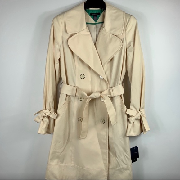 TOMMY HILFIGER double breast trench coat XS - Picture 2 of 6